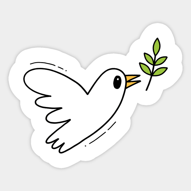 Peace Dove Sticker by Andy McNally